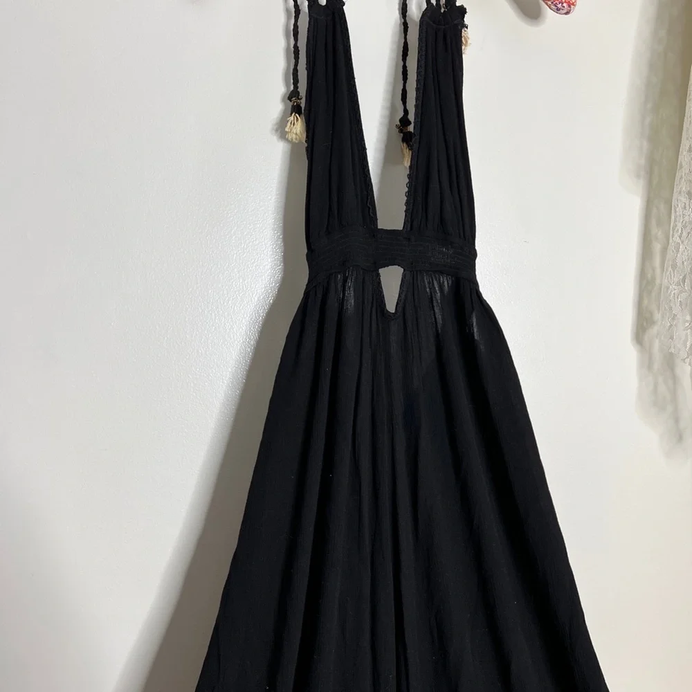 Free People Endless Summer Look Into the Sun Cutouts Maxi Dress Black - Picture 5 of 9